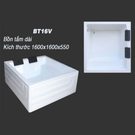 BT16V 2 450x450 - Bồn tắm đôi kích thước 1m6x1m6 - BT1616